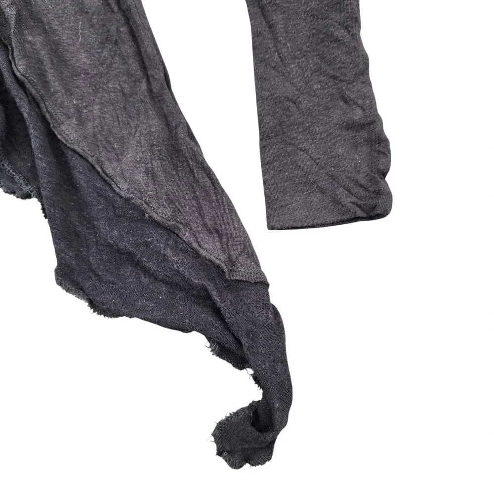 Free People We The Free Lace Hem Long Sleeve Top Black XS NWT - Picture 4 of 14